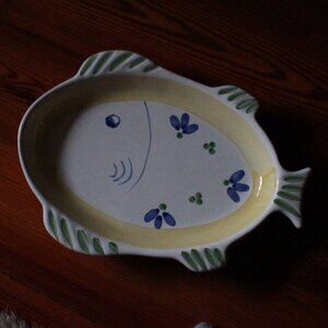 Vintage Caleca Ceramic Fish Themed Platter